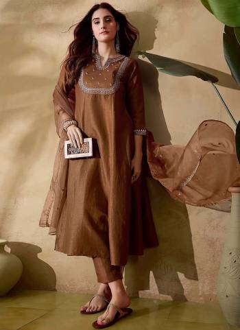 Garb These Suit in Fine Colored Pair With Bottom And Dupatta.These Top And Bottom Are Fabricated On Vichitra Silk Pair With Organza Dupatta.Its Beautified With Designer Embroidery Work.