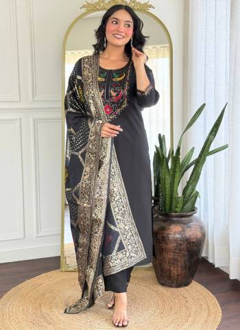 Garb These Suit in Fine Colored Pair With Bottom And Dupatta.These Top And Bottom Are Fabricated On Roman Silk Pair With Jacquard Silk Dupatta.Its Beautified With Designer Embroidery Work,Wevon Dupatta.