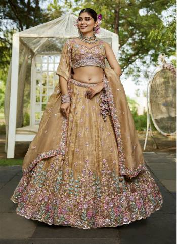 Attrective Looking This Party Wear Fine Color Fancy Heavy Designer Choli And Lahenga Fabriced On Tissue And Dupatta Tissue In Fabricated Beautified With Attrective Designer Heavy Sequance,Multy Thread Embroidery Work. Buy Now.