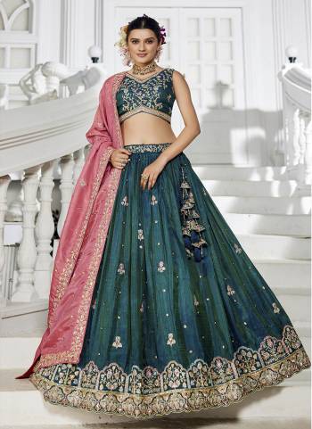 Attrective Looking This Party Wear Fine Color Fancy Heavy Designer Choli And Lahenga Fabriced On Tissue And Dupatta Tissue In Fabricated Beautified With Attrective Designer Heavy Sequance,Multy Thread Embroidery Work. Buy Now.