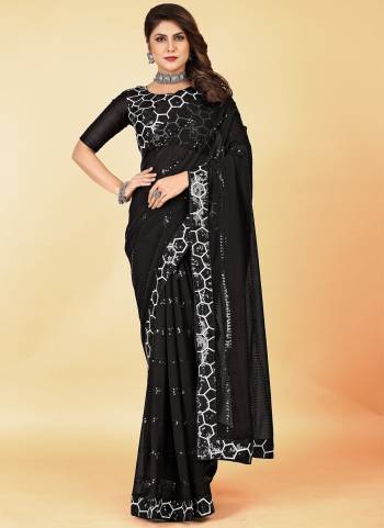 Looking These Party Wear Saree in Fine Colored.These Saree Are Georgette And Blouse is Fabricated On Satin Banglori.Its Beautified With Designer Sequance Embroidery Work.