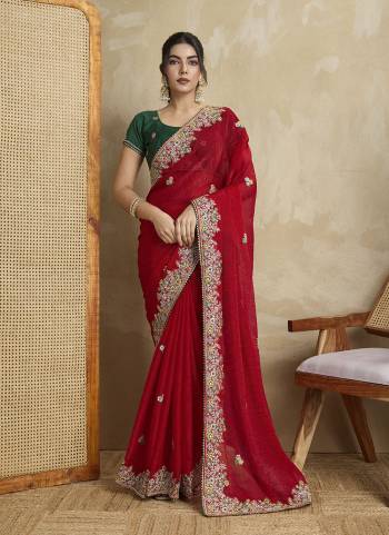 Garb These Party Wear Saree in Fine Colored.These Saree Are Frendy Chiffon And Blouse is Art Silk Fabricated.Its Beautified With Designer Embroidery Work.