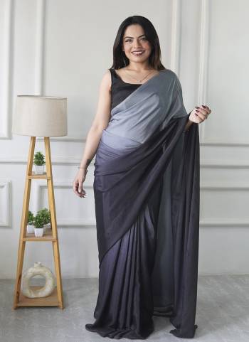 Attractive These Party Wear Ready To Wear Saree in Fine Colored.These Saree Are Chinon And Blouse is Chinon Fabricated.Its Beautified With Pedding Color Solid Designer.