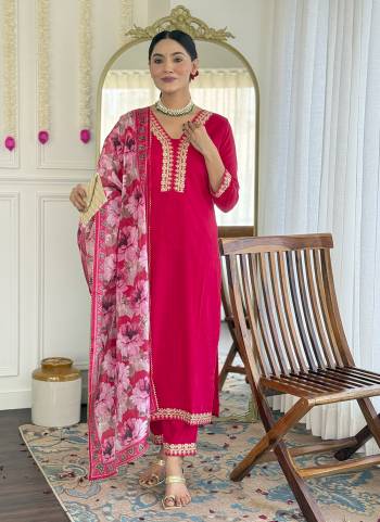 Garb These Suit in Fine Colored Pair With Bottom And Dupatta.These Top And Bottom Are Fabricated On Viscose Slub Pair With Chinon Dupatta.Its Beautified With Designer Embroidery Work Printed .