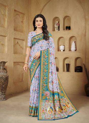 Attrective Look These Party Wear Saree in Fine Colored.These Saree And Blouse is Fabricated On Crepe Silk.Its Beautified With Designer Digital Foil Printed.