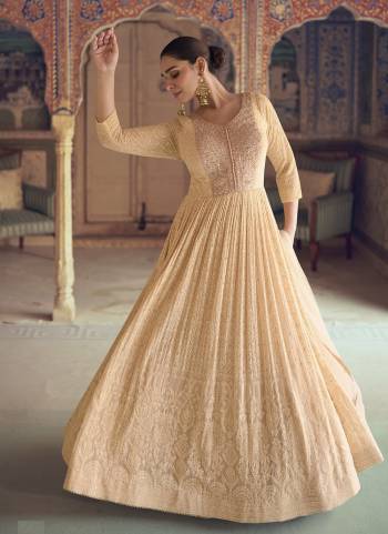Attractive These Party Wear Anarkali Suit in Fine Colored Pair With Dupatta.These Top Are Georgette And Dupatta Are Georgette And Pair With Santoon Inner.Its Beautified With Heavy Designer Chikankari Embroidery Work.