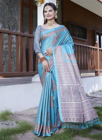 Attractive These Party Wear Saree in Fine Colored Pair With Blouse.These Saree Are Crepe and Blouse Are Fabricated On Crepe.Its Beautified With  Wevon Jari Designer With Digital Printed.