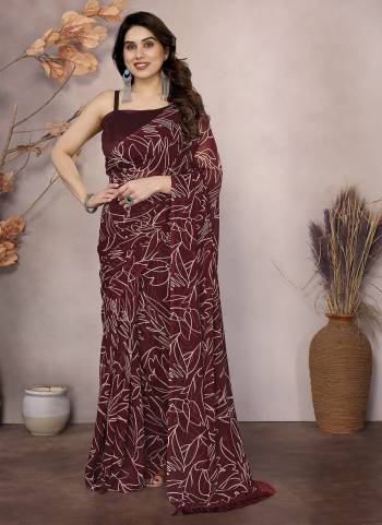 Garb These Party Wear Ready To Wear Saree in Fine Colored.These Saree Are Georgette And Blouse is Banglori Fabricated.Its Beautified With Designer Printed.