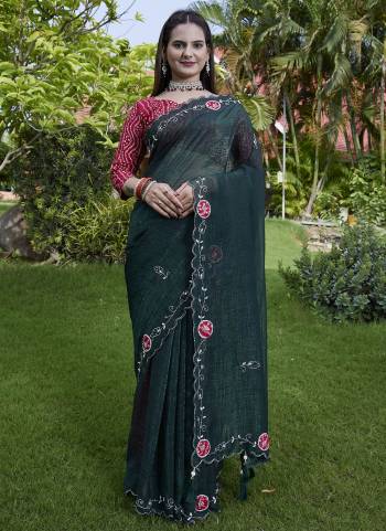 Looking These Party Wear Saree in Fine Colored Pair With Blouse.These Saree Are Chiffon and Blouse Are Fabricated On Gajji Silk.Its Beautified With Designer Patch, Calcutta Zardishi,Diamond Hand Embroidery Work.