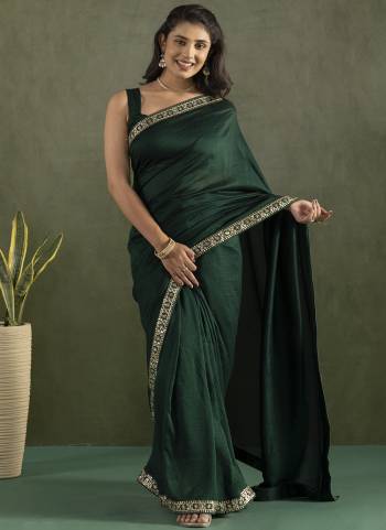 Attractive These Party Wear Ready To Wear Saree in Fine Colored Pair With Blouse.These Saree and Blouse Are Fabricated On Chiffon.Its Beautified With Solid With Llace Border Designer.