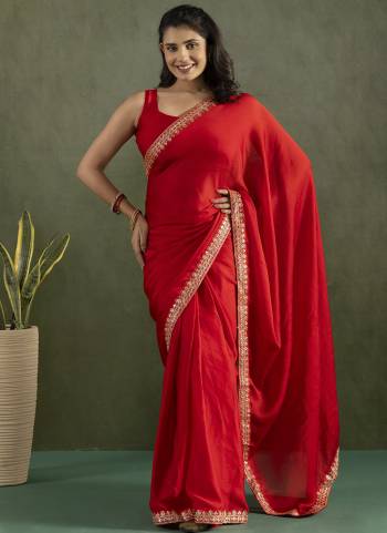 Attractive These Party Wear Ready To Wear Saree in Fine Colored Pair With Blouse.These Saree and Blouse Are Fabricated On Chiffon.Its Beautified With Solid With Llace Border Designer.