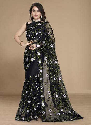 Attactive These Party Wear Saree in Fine Colored.These Saree Are Soft Net And Blouse is Mono Banglori Fabricated.Its Beautified With Designer Multy Thread Embroidery Work.