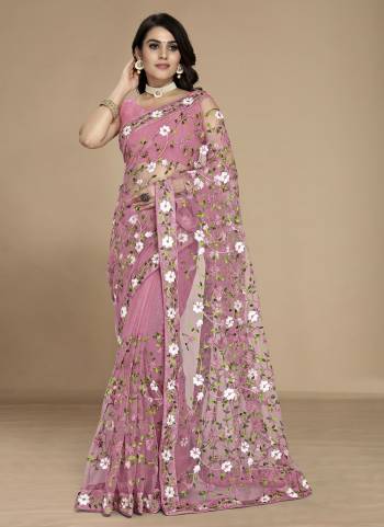 Attactive These Party Wear Saree in Fine Colored.These Saree Are Soft Net And Blouse is Mono Banglori Fabricated.Its Beautified With Designer Multy Thread Embroidery Work.