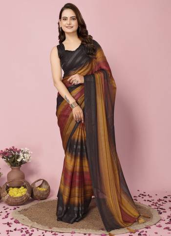 Attractive These Party Wear Ready To Wear Saree in Fine Colored.These Saree Are Rangoli Silk And Blouse is Art Silk Fabricated.Its Beautified With Wevon Designer With  Printed.