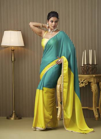 Garb These Fancy Party Wear Saree in Fine Colored.These Saree Are Chiffon And Blouse is Fabricated On Art Silk Pair.Its Beautified With Fancy Moti Lace Work Disigner Saree.