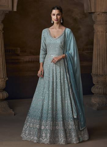 Attractive These Party Wear Anarkali Suit in Fine Colored Pair With Dupatta.These Top Are Chinon And Dupatta Are Chinon And Pair With Santoon Inner.Its Beautified With Heavy Designer Embroidery Work.