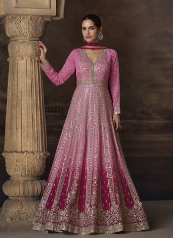 Attractive These Party Wear Anarkali Suit in Fine Colored Pair With Dupatta.These Top Are Chinon And Dupatta Are Chinon And Pair With Santoon Inner.Its Beautified With Heavy Designer Embroidery Work.