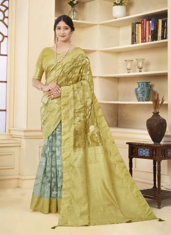 Attractive Look These Party Wear Saree in Fine Colored.These Saree And Blouse is Fabricated On Rich Silk.Its Beautified With Wevon Jacquard Designer,Printed.