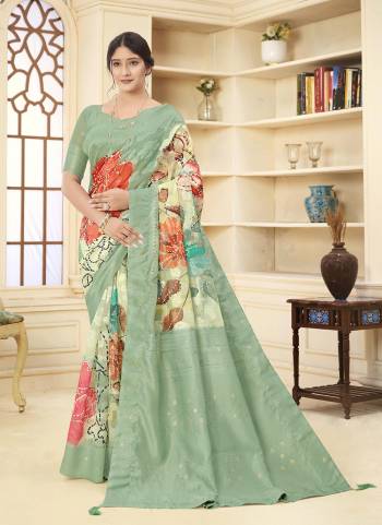 Attractive Look These Party Wear Saree in Fine Colored.These Saree And Blouse is Fabricated On Rich Silk.Its Beautified With Wevon Jacquard Designer,Printed.