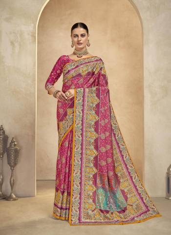  Looking These Party Wear Saree in Fine Colored.These Saree And Blouse is Fabricated On Crepe Silk.Its Beautified With Designer Position Digital Foil Printed.