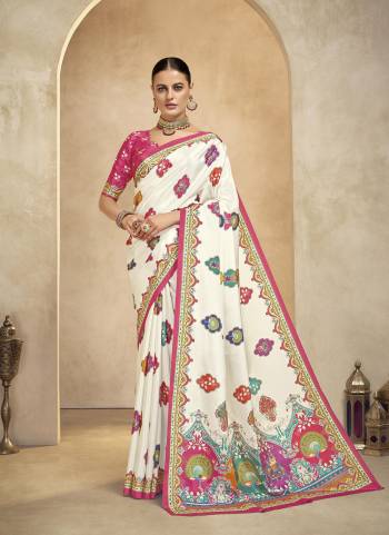  Looking These Party Wear Saree in Fine Colored.These Saree And Blouse is Fabricated On Crepe Silk.Its Beautified With Designer Position Digital Foil Printed.