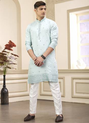 Looking These Party Wear Mans Wear Kutra Payjama wearing this fashionable. Tailored Kurta Are Art Silk And Payjama Art Silk finest Fabriced With Designer Embroidery Work and fashioned with a banded collar for a dash of style.