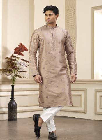 Looking These Party Wear Mans Wear Kutra Payjama wearing this fashionable. Tailored Kurta Are Art Silk And Payjama Art Silk finest Fabriced With Designer Embroidery Work and fashioned with a banded collar for a dash of style.
