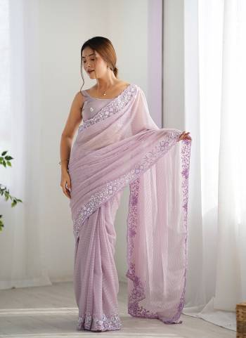 Garb These Party Wear Saree in Fine Colored.These Saree Are Georgette And Blouse is Georgette Fabricated.Its Beautified With Designer Sequance Embroidery Work.