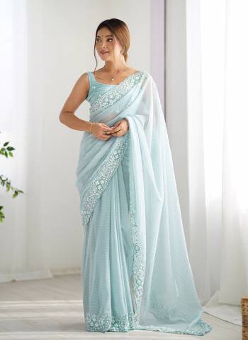 Garb These Party Wear Saree in Fine Colored.These Saree Are Georgette And Blouse is Georgette Fabricated.Its Beautified With Designer Sequance Embroidery Work.