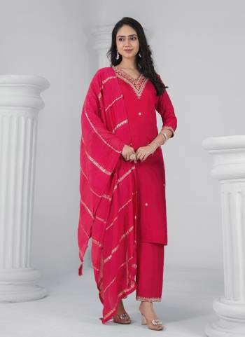 Attractive These Designer Suit in Fine Colored Pair With Bottom And Dupatta.These Top Are Rayon And Bottom Are Fabricated On Rayon Pair With Silk Dupatta.Its Beautified With Designer Embroidery Work.