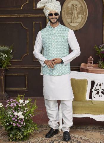 Looking These Party Wear Mans Wear Top Bottom With Jacket wearing this fashionable. Tailored Top Bottom Are Art Silk And Jacket On Faux Satin Fabriced With Solid With Designer Digital Printed, Embroidery Work.