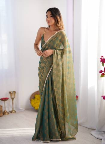 Looking These Party Wear Saree in Fine Colored.These Saree Are NC Chiffon Chex And Blouse is NC Chiffon Chex Fabricated.Its Beautified With Wevon Chex Designer With Moti Lace Border.