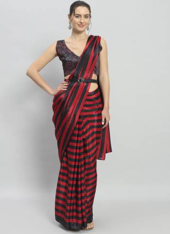 Attractive These Party Wear Ready To Wear Saree in Fine Colored.These Saree Are Satin And Blouse is Satin Fabricated.Its Beautified With Designer Striped Printed.