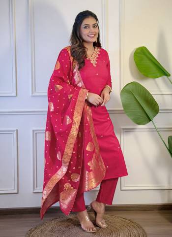 Garb These Suit in Fine Colored Pair With Bottom And Dupatta.These Top And Bottom Are Fabricated On BSY Viscose Pair With Viscose Jacquard Dupatta.Its Beautified With Designer Embroidery Work,Wevon Dupatta .