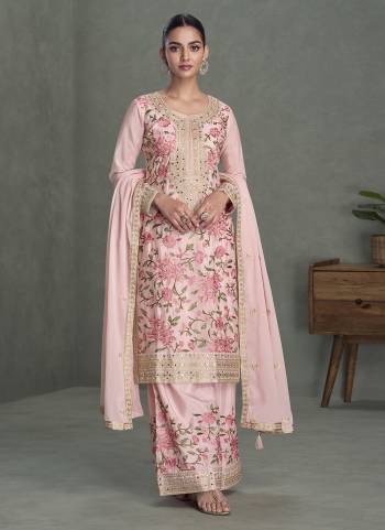 Attractive These Party Wear Free Size Stitched Plazzo Suit in Fine Colored Pair With Dupatta.These Top And Bottom Are Chinon And Dupatta Are Chinon And Pair With Santoon Inner.Its Beautified With Heavy Designer Embroidery Work.