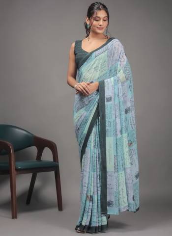 Attrective These Party Wear Saree in Fine Colored.These Saree And Blouse is Fabricated On Georgette.Its Beautified With Designer Printed.