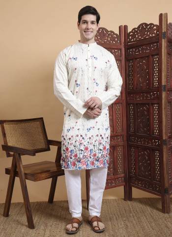 For A festive And Party Wear,Looking These Readymade Kurta With Payjama in Fine Colored.These Kurta is Fabricated On Cotton And Art Silk Payjama With Designer Printed With Chikankari Embroidery Work.Buy Now.