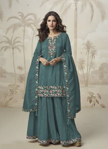 Attractive These Party Wear Free Size Stitched Plazzo Suit in Fine Colored Pair With Dupatta.These Top And Bottom Are Roman Simar And Dupatta Are Roman Simar And Pair With Crepe Inner.Its Beautified With Heavy Designer Embroidery,Zarkan Work.