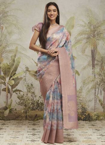 Attractive These Party Wear Ready To Wear Saree in Fine Colored.These Saree Are Jacquard Silk And Blouse is Jacquard Silk Fabricated.Its Beautified With Wevon Jacquard Designer With Digital Printed.