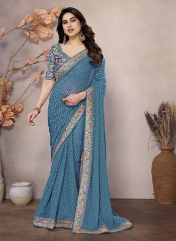 Attractive These Fastival Saree in Fine Colored.These Saree Are Georgette And Blouse is Art Silk Fabricated.Its Beautified With Printed Designer With Embroidery Work Lace Border,Blouse.