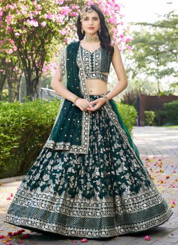 For A Designer Look,Grab These Lehenga Choli in Fine Colored.These Lehenga And Blouse Are Fabricated On Dola Silk Pair With Dupatta Are Organza.Its Beautified With Wevon Jacquard Designer,Jari, Sequance Embroidery Work.