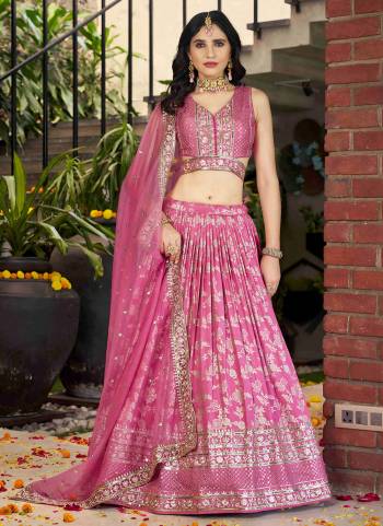 For A Designer Look,Grab These Lehenga Choli in Fine Colored.These Lehenga And Blouse Are Fabricated On Dola Silk Pair With Dupatta Are Organza.Its Beautified With Wevon Jacquard Designer,Jari, Sequance Embroidery Work.