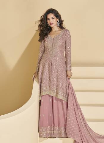 Attractive These Party Wear Free Size Stitched Plazzo Suit in Fine Colored Pair With Dupatta.These Top And Bottom Are Georgette And Dupatta Are Georgette And Pair With Santoon Inner.Its Beautified With Heavy Designer Embroidery Work.