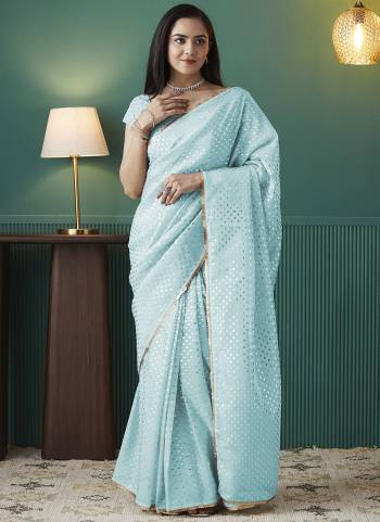 Attractive These Party Wear Ready To Wear Saree in Fine Colored.These Saree Are Organza And Blouse is Organza Fabricated.Its Beautified With Designer Foil Printed With Lace Border.