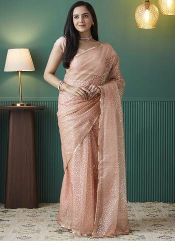 Attractive These Party Wear Ready To Wear Saree in Fine Colored.These Saree Are Organza And Blouse is Organza Fabricated.Its Beautified With Designer Foil Printed With Lace Border.