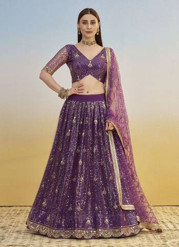 For A Different Look,Grab These Party Wear Designer Lehenga in All Over Pretty Colored Pair With Blouse And Dupatta.These Lehenga Choli And Dupatta is All Over Butterfly Net Base Fabric With Designer Cotton Thread,Sandwitch Sequance Embroidery Work.