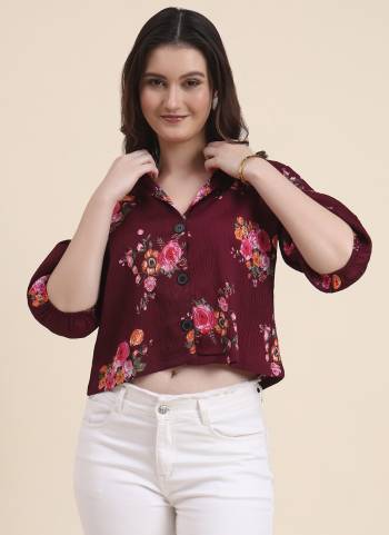 Looking These Beautiful Looking Readymade Crocks Shirt.These Shirt is Fabricated On Delta.Its Beautified With Designer Printed.