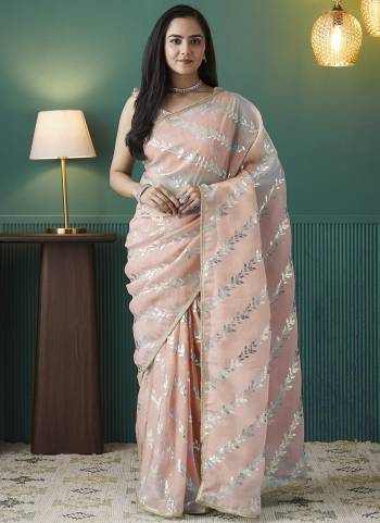 Garb These Party Wear Ready To Wear Saree in Fine Colored.These Saree Are Organza And Blouse is Organza Fabricated.Its Beautified With Solid Designer Foil Printed With Lace Border.