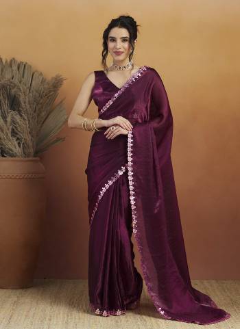 Attractive These Party Wear Ready To Wear Saree in Fine Colored.These Saree Are Satin And Blouse is Satin Fabricated.Its Beautified With Designer Embroidery Work Border.