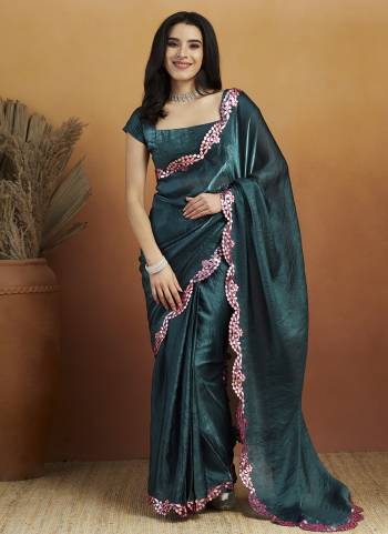 Attractive These Party Wear Ready To Wear Saree in Fine Colored.These Saree Are Satin And Blouse is Satin Fabricated.Its Beautified With Designer Embroidery Work Border.